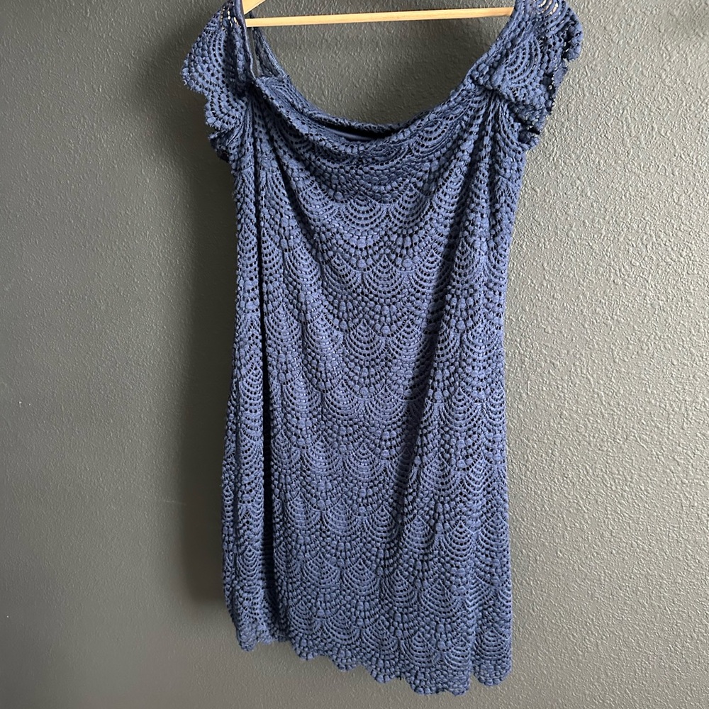 Lilly Pulitzer Navy Blue Crochet Dress
